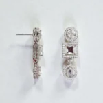 Rineva Elara Square Cut Silver Bridal Jewellery Set - Image 4