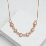 Rineva Pearl Halo Gold Necklace Set - Image 4