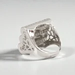 Rineva Regal Sparkle Silver Statement Ring - Image 3
