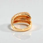 Rineva Elara Gold Dual Band Sparkle Ring - Image 4