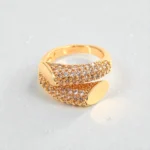 Rineva Elara Gold Dual Band Sparkle Ring - Image 3