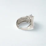 Rineva Nova Silver Baguette Solitaire Ring - Image 3