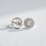 Rineva Stella Silver Radiant Stud Earrings - Image 4
