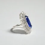 Rineva Sapphire Aura Silver Statement Ring - Image 3
