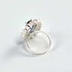 Rineva Sapphire Aura Silver Statement Ring - Image 4