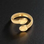 Rineva Aurelia Gold Adjustable Open Ring