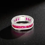 Rineva Ruby Glow Silver Adjustable Band Ring