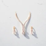 Rineva Crystal Grace Rose Gold Necklace Set - Image 2