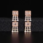 Rineva Rosegold Radiant Square Necklace Set - Image 4