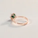 Rineva Emerald Grace Rose Gold Adjustable Ring - Image 4