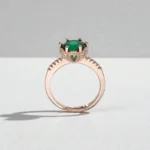 Rineva Emerald Grace Rose Gold Adjustable Ring - Image 2