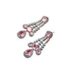 Rineva Rosé Cascade Chandelier Earrings - Image 4