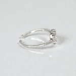 Rineva Crystal Heart Open Adjustable Ring - Image 2