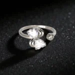 Rineva Eternal Love Open Heart Adjustable Ring