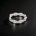 Rineva Sparkling Curve Silver Open Ring