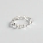 Rineva Sparkling Curve Silver Open Ring - Image 3