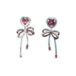 Rineva Amour Bow Drop Earrings - Image 3