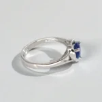 Rineva Blue Heart Silver Adjustable Ring - Image 3