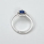 Rineva Blue Heart Silver Adjustable Ring - Image 2