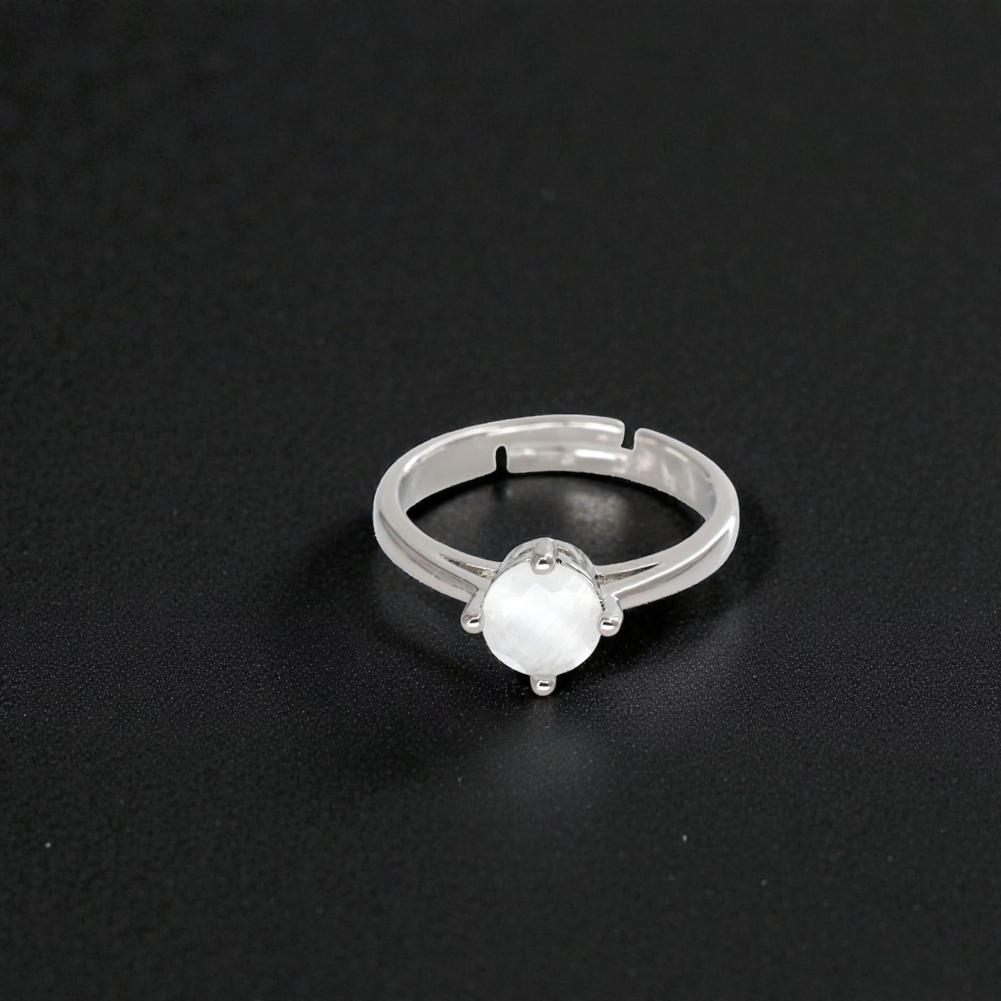 276 Rineva Luna Glow Silver Adjustable Ring - Image 1