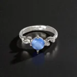 Rineva Azure Charm Silver Adjustable Ring