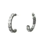 Rineva Crystal Arc Hoop Earrings - Image 2