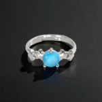 Rineva Azure Crown Silver Adjustable Ring