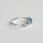 Rineva Azure Crown Silver Adjustable Ring - Image 3