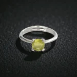 Rineva Golden Aura Solitaire Adjustable Ring