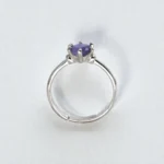 Rineva Violet Aura Solitaire Adjustable Ring - Image 2