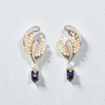 Rineva Celeste Pearl & Sapphire Drop Earrings