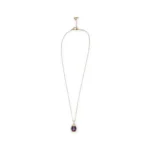Rineva Celeste Sapphire Oval Pendant Necklace - Image 2