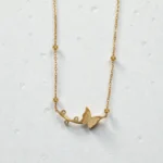 Rineva Butterfly Trail Gold Necklace