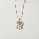 Rineva Nazar Dreamcatcher Evil Eye Pendant Necklace
