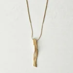 Rineva Golden Flow Tassel Pendant Necklace