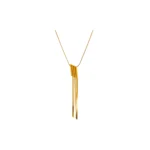 Rineva Golden Flow Tassel Pendant Necklace - Image 2