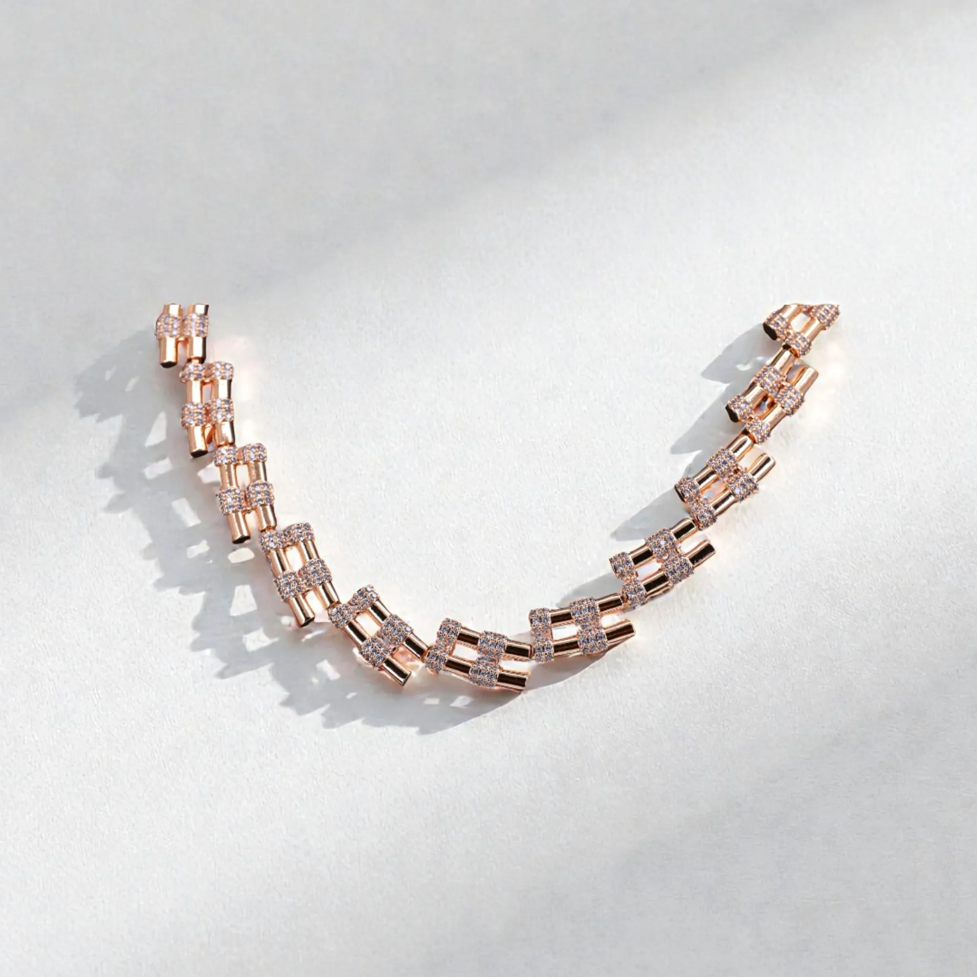 90 Rineva Rosé Luxe Geometric Jewellery Set - Image 1