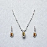 Rineva Aarohi Oval Stone Jewellery Set