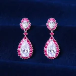 Rineva Amara Pink Drop Earrings