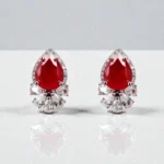 Rineva Elara Ruby Stud Earrings