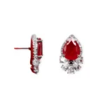 Rineva Elara Ruby Stud Earrings - Image 2