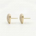 Rineva Golden Heart Glow Crystal Stud Earrings - Image 3