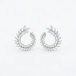 Rineva Elowen Crystal Vine Hoop Earrings