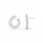 Rineva Elowen Crystal Vine Hoop Earrings - Image 3