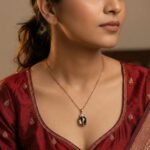 Rineva Emerald Glow Oval Pendant Necklace - Image 2