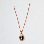 Rineva Emerald Glow Oval Pendant Necklace