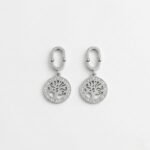 Rineva Celeste Tree Aura Silver Drop Earrings
