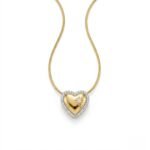 Rineva Celeste Heart Halo Pendant Necklace