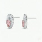 Rineva Roselle Heart Bloom Crystal Stud Earrings - Image 3