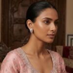 Rineva Roselle Heart Bloom Crystal Stud Earrings - Image 2